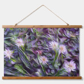 Abstrakter Blumenwald Wandteppich Mit Holzrahmen (Vorne)
