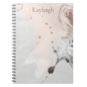 Abstrakter Blush-Graustein Notizblock (Vorderseite)