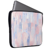Abstrakter Blush und blaue Pinselstriche Laptopschutzhülle (Vorne Rechts)
