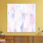 Abstrakter Blush und blaue Pinselstriche Leinwanddruck (Insitu (Wohnzimmer))