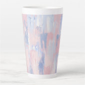 Abstrakter Blush und blaue Pinselstriche Milchtasse (Vorderseite)