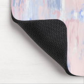 Abstrakter Blush und blaue Pinselstriche Mousepad (Ecke)