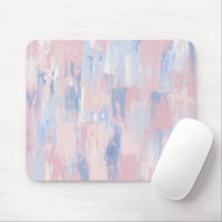 Abstrakter Blush und blaue Pinselstriche