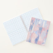 Abstrakter Blush und blaue Pinselstriche Notizblock (Innenseite)