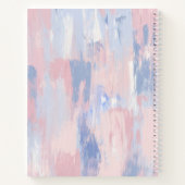 Abstrakter Blush und blaue Pinselstriche Notizblock (Rückseite)