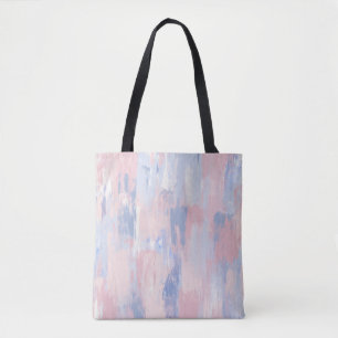 Abstrakter Blush und blaue Pinselstriche Tasche