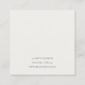 Abstrakter Blush Watercolor Foliage Earring Holder Quadratische Visitenkarte (Rückseite)