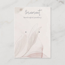 Abstrakter Blush Watercolor Foliage Earring Holder