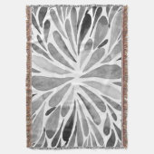 Abstrakter Blütenbrand in Schwarzweiß Decke (Vorderseite Vertikal)