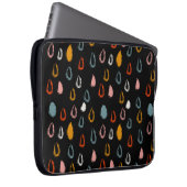 Abstrakter Bohdoodle nahtloser Regenfall Laptopschutzhülle (Vorne Rechts)