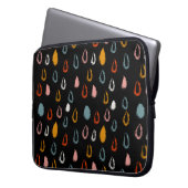 Abstrakter Bohdoodle nahtloser Regenfall Laptopschutzhülle (Vorderseite Links)