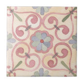 Abstrakter bohemianischer Blumenretro Fliese (Vorderseite)