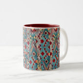 Abstrakter Boho-Aztek Zweifarbige Tasse (VorderseiteRechts)