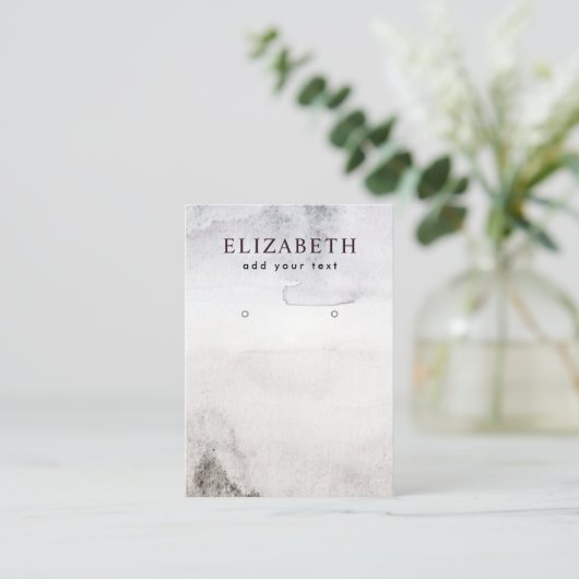 Abstrakter Boho Beach Earring Display Visitenkarte (Stehend Vorderseite)