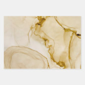 Abstrakter Boho Beige Brown Alcohol Art Geschenkpapier Set (Vorderseite 3)