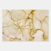 Abstrakter Boho Beige Brown Alcohol Art Geschenkpapier Set (Vorderseite 2)