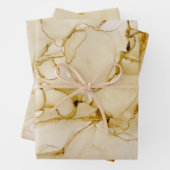 Abstrakter Boho Beige Brown Alcohol Art Geschenkpapier Set (Beispiel)