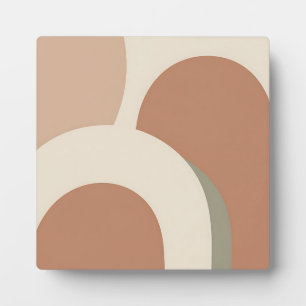 Abstrakter Boho-Bogen Erdiges Minimalistisches Des Fotoplatte