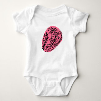 Abstrakter Boho-Farbfleck mit Wildblumen Baby Strampler