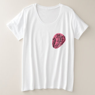 Abstrakter Boho-Farbfleck mit Wildblumen Große Größe T-Shirt
