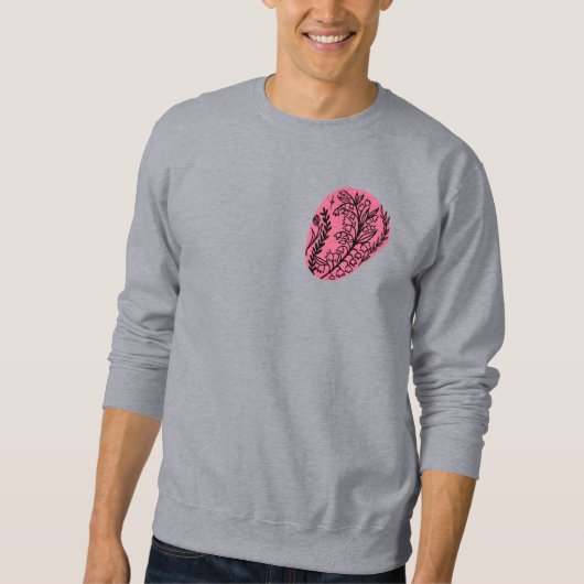 Abstrakter Boho-Farbfleck mit Wildblumen Sweatshirt (Vorderseite)