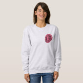 Abstrakter Boho-Farbfleck mit Wildblumen Sweatshirt (Vorne ganz)