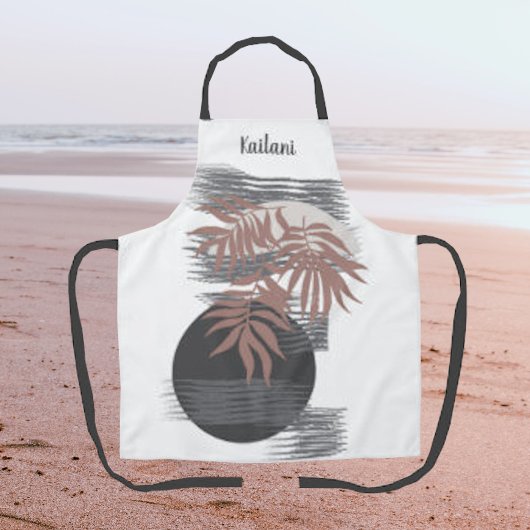 Abstrakter Boho Tropical Style Personalisierte Sch Schürze