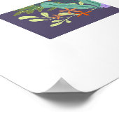 Abstrakter Boho-Wüste-Blume-Plakatdruck Poster (Ecke)