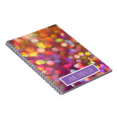 Abstrakter Bokeh Fügen Sie Ihren Namen hinzu Notizblock (Rechte Seite)