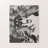 Abstrakter Borzoi im Kiefernwald Puzzle (Vertikal)