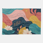 Abstrakter Botanischer Fluss Geschirrtuch (Horizontal)