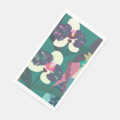 Abstrakter botanischer Garten mit Orchideen Zuhaus Serviette (Ecke)