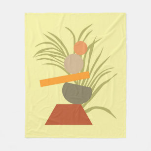 Abstrakter botanischer Genuss Fleecedecke