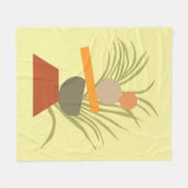 Abstrakter botanischer Genuss Fleecedecke (Vorderseite (Horizontal))