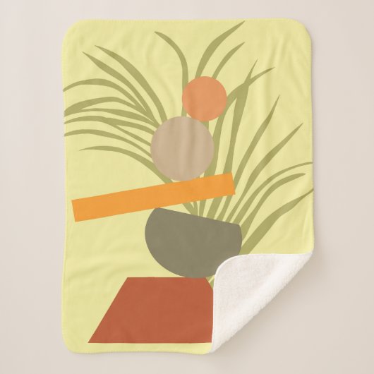 Abstrakter botanischer Genuss Sherpadecke (Vorderseite)