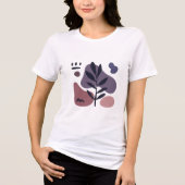 Abstrakter botanischer Minimalistischer T - Shirt (Vorderseite)