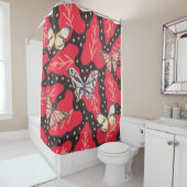 Abstrakter Botanischer Schmetterling Duschvorhang (Beispiel)