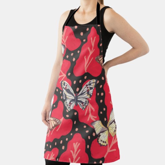 Abstrakter Botanischer Schmetterling Schürze (InSitu)