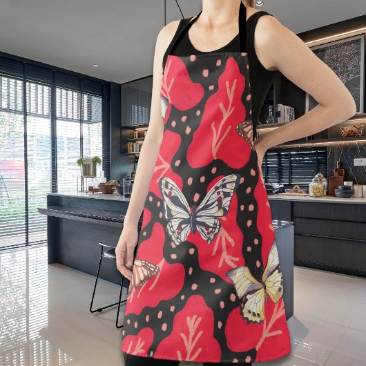 Abstrakter Botanischer Schmetterling Schürze