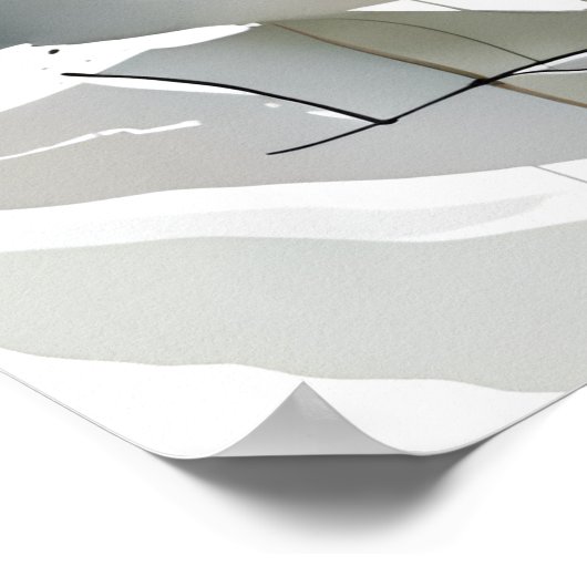 Abstrakter botanischer Spritzer Kunst Poster (Ecke)