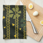 Abstrakter brauner Streifen Geschirrtuch (Viertel Falte)