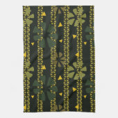 Abstrakter brauner Streifen Geschirrtuch (Vertikal)