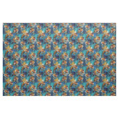 Abstrakter Bronze-Barockstil in Goldblau Stoff (Fat Quarter (45,7 x 55,9 cm))