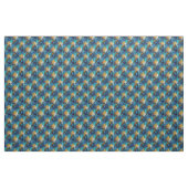 Abstrakter Bronze-Barockstil in Goldblau Stoff (Yard (91,4 cm))
