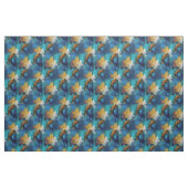 Abstrakter Bronze-Barockstil in Goldblau Stoff (Fat Quarter (45,7 x 55,9 cm))
