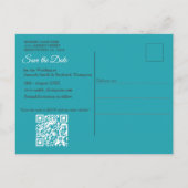 Abstrakter Bronze-Stil, goldblau, barocke Ankündigungspostkarte (Rückseite)