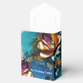 Abstrakter Bronze-Stil, goldblau, barocke Geschenkschachtel (Geöffnet)