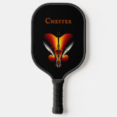 Abstrakter Bronzeschild Pickleball Schläger (Rückseite)