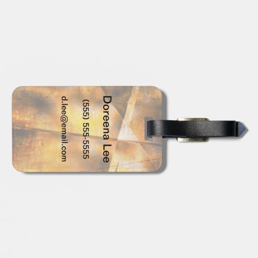 abstrakter bunter Hintergrund der Kunst Gepäckanhänger (Rückseite horizontal)