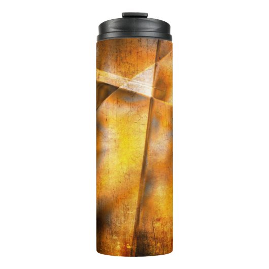 abstrakter bunter Hintergrund der Kunst Thermosbecher (Vorderseite)
